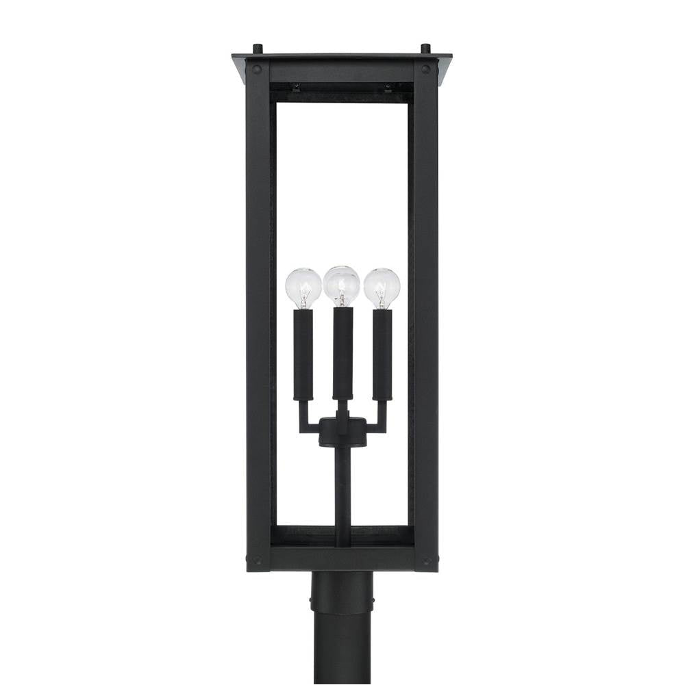 Capital Lighting 934643BK Black 11''w X 29''h 4-light Post Lantern In Black With Clear Glass Image 3