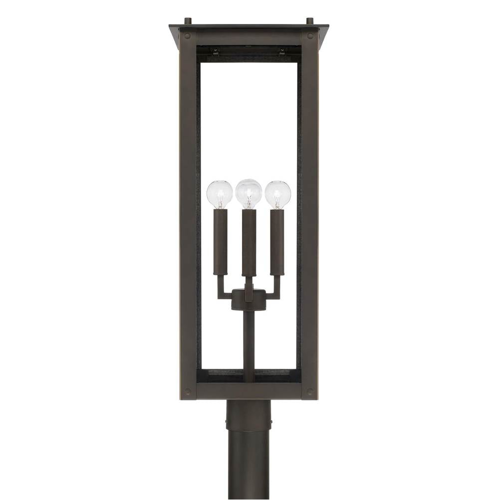 Capital Lighting 934643OZ Oiled Bronze 11''w X 29''h 4-light Post Lantern In Oiled Bronze With Clear Glass Image 3