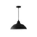 Capital Lighting Rlm 17'' W X 10'' H Rlm 1-light Outdoor Hanging Lantern In Black With White Shade Interior