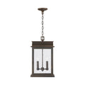 Capital Lighting 936823OZ Oiled Bronze 12'' W X 20'' H 2-light Antiqued Glass Outdoor Hanging Lantern In Oiled Bronze Image 1