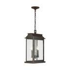 Capital Lighting Bolton 12'' W X 20'' H 2-light Antiqued Glass Outdoor Hanging Lantern In Oiled Bronze