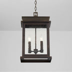 Capital Lighting 936823OZ Oiled Bronze 12'' W X 20'' H 2-light Antiqued Glass Outdoor Hanging Lantern In Oiled Bronze Image 3