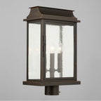 Capital Lighting 936832OZ Oiled Bronze 12'' W X 20'' H 3-light Antiqued Glass Outdoor Post Lantern Fits 3'' Post (sold Separately) In Oiled Bronze Image 3