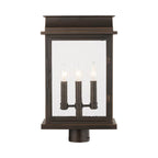 Capital Lighting 936832OZ Oiled Bronze 12'' W X 20'' H 3-light Antiqued Glass Outdoor Post Lantern Fits 3'' Post (sold Separately) In Oiled Bronze Image 2