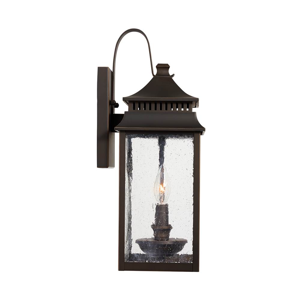 Capital Lighting 936921OZ Oiled Bronze 8.5''w X 18''h 2-light Antiqued Water Glass Outdoor Wall Lantern In Oiled Bronze Image 2