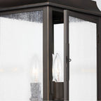 Capital Lighting 936932OZ Oiled Bronze 10'' W X 21'' H 3-light Antiqued Water Glass Outdoor Post Lantern Fits 3'' Post (sold Separately) In Oiled Bronze Image 4