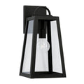 Capital Lighting Leighton 8''w X 16''h 1-light Outdoor Wall Lantern In Black With Clear Glass