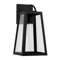 Capital Lighting Leighton 8''w X 16''h Minimal Light Pollution Outdoor Wall Lantern In Black With Clear Glass