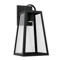 Capital Lighting Leighton 10''w X 19.5''h Minimal Light Pollution Outdoor Wall Lantern In Black With Clear Glass