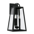 Capital Lighting Leighton 10''w X 19.5''h 3-light Outdoor Wall Lantern In Black With Clear Glass