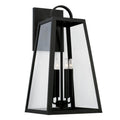 Capital Lighting Leighton 12''w X 23''h 4-light Outdoor Wall Lantern In Black With Clear Glass