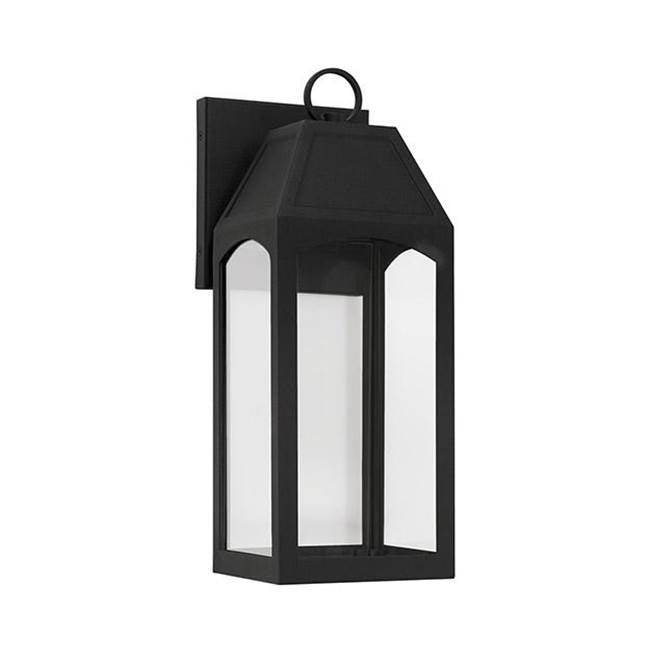 Capital Lighting 946311BK-GL Black 6'' W X 17'' H Outdoor 1-light Night Sky Small Wall Lantern In Black With Clear Glass Image 1