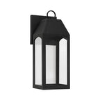 Capital Lighting 946311BK-GL Black 6'' W X 17'' H Outdoor 1-light Night Sky Small Wall Lantern In Black With Clear Glass Image 1