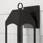 Capital Lighting 946311BK-GL Black 6'' W X 17'' H Outdoor 1-light Night Sky Small Wall Lantern In Black With Clear Glass Image 3