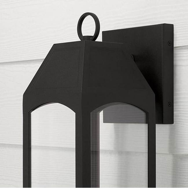 Capital Lighting 946311BK-GL Black 6'' W X 17'' H Outdoor 1-light Night Sky Small Wall Lantern In Black With Clear Glass Image 3