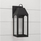 Capital Lighting 946311BK-GL Black 6'' W X 17'' H Outdoor 1-light Night Sky Small Wall Lantern In Black With Clear Glass Image 2