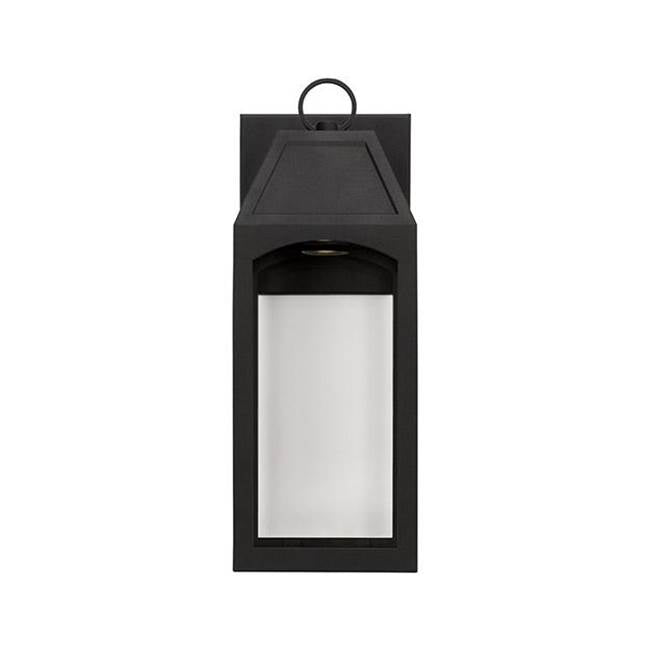 Capital Lighting Burton 6'' W X 17'' H Outdoor 1-light Night Sky Small Wall Lantern In Black With Clear Glass