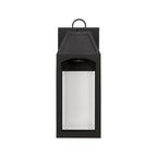 Capital Lighting Burton 6'' W X 17'' H Outdoor 1-light Night Sky Small Wall Lantern In Black With Clear Glass