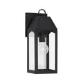 Capital Lighting 946311BK Black 6'' W X 17'' H Outdoor 1-light Small Wall Lantern In Black With Clear Glass Image 1