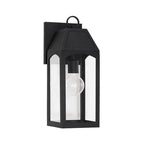 Capital Lighting 946311BK Black 6'' W X 17'' H Outdoor 1-light Small Wall Lantern In Black With Clear Glass Image 1
