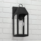 Capital Lighting 946311BK Black 6'' W X 17'' H Outdoor 1-light Small Wall Lantern In Black With Clear Glass Image 2