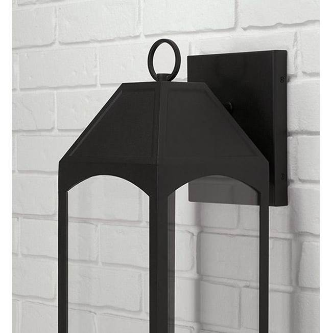 Capital Lighting 946321BK-GL Black 8'' W X 20.5'' H Outdoor 1-light Night Sky Medium Wall Lantern In Black With Clear Glass Image 3