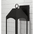 Capital Lighting 946321BK-GL Black 8'' W X 20.5'' H Outdoor 1-light Night Sky Medium Wall Lantern In Black With Clear Glass Image 3