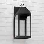 Capital Lighting 946321BK-GL Black 8'' W X 20.5'' H Outdoor 1-light Night Sky Medium Wall Lantern In Black With Clear Glass Image 2