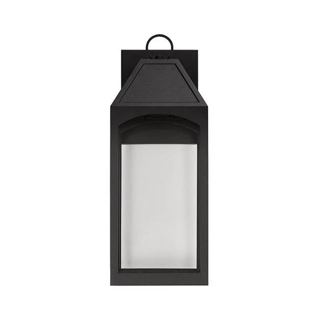 Capital Lighting Burton 8'' W X 20.5'' H Outdoor 1-light Night Sky Medium Wall Lantern In Black With Clear Glass