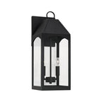 Capital Lighting 946321BK Black 8'' W X 20.5'' H Outdoor 2-light Medium Wall Lantern In Black With Clear Glass Image 1