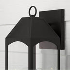 Capital Lighting 946321BK Black 8'' W X 20.5'' H Outdoor 2-light Medium Wall Lantern In Black With Clear Glass Image 3