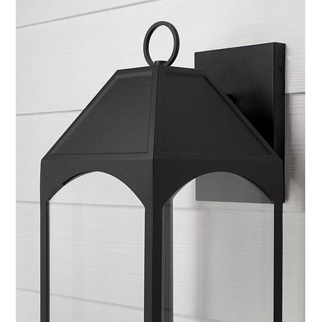 Capital Lighting 946341BK-GL Black 10'' W X 26'' H Outdoor 1-light Night Sky Large Wall Lantern In Black With Clear Glass Image 3