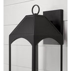 Capital Lighting 946341BK-GL Black 10'' W X 26'' H Outdoor 1-light Night Sky Large Wall Lantern In Black With Clear Glass Image 3