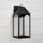 Capital Lighting 946341BK-GL Black 10'' W X 26'' H Outdoor 1-light Night Sky Large Wall Lantern In Black With Clear Glass Image 2
