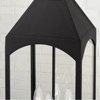 Capital Lighting 946342BK Black 10'' W X 26.5'' H Outdoor 4-light Hanging Lantern In Black With Clear Glass Image 3