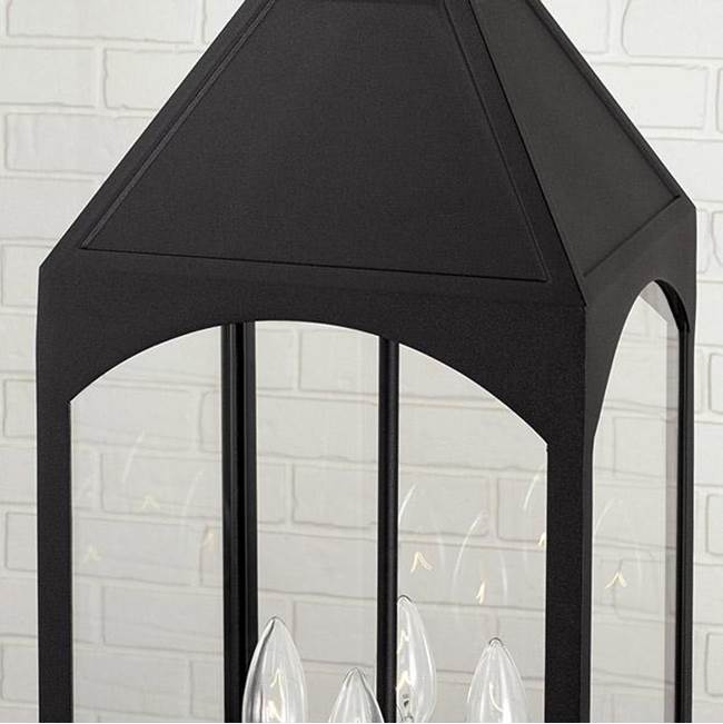 Capital Lighting 946342BK Black 10'' W X 26.5'' H Outdoor 4-light Hanging Lantern In Black With Clear Glass Image 3
