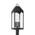Capital Lighting 946343BK Black 10'' W X 29'' H Outdoor 4-light Post Lantern In Black With Clear Glass Image 1