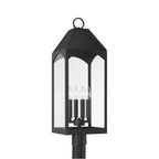 Capital Lighting 946343BK Black 10'' W X 29'' H Outdoor 4-light Post Lantern In Black With Clear Glass Image 1