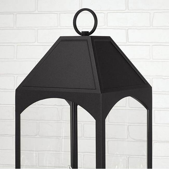 Capital Lighting 946343BK Black 10'' W X 29'' H Outdoor 4-light Post Lantern In Black With Clear Glass Image 3