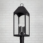 Capital Lighting 946343BK Black 10'' W X 29'' H Outdoor 4-light Post Lantern In Black With Clear Glass Image 2