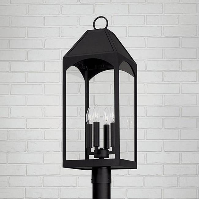 Capital Lighting 946343BK Black 10'' W X 29'' H Outdoor 4-light Post Lantern In Black With Clear Glass Image 2
