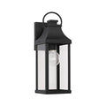 Capital Lighting 946411BK Black 6'' W X 17'' H Outdoor 1-light Small Wall Lantern In Black With Clear Glass Image 1