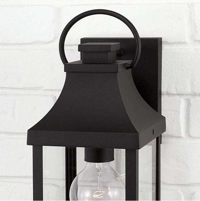 Capital Lighting 946411BK Black 6'' W X 17'' H Outdoor 1-light Small Wall Lantern In Black With Clear Glass Image 3