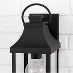 Capital Lighting 946411BK Black 6'' W X 17'' H Outdoor 1-light Small Wall Lantern In Black With Clear Glass Image 3