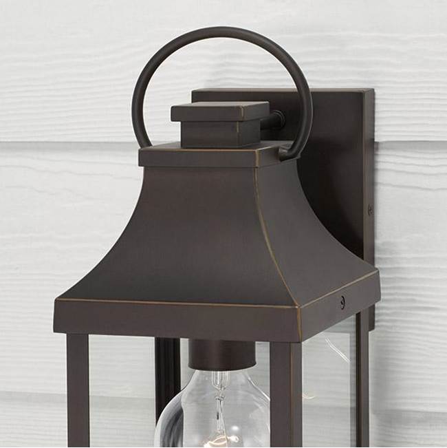 Capital Lighting 946411OZ Oiled Bronze 6'' W X 17'' H Outdoor 1-light Small Wall Lantern In Oiled Bronze With Clear Glass Image 3