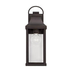 Capital Lighting Bradford 6'' W X 17'' H Outdoor 1-light Small Wall Lantern In Black With Clear Glass