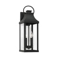 Capital Lighting 946421BK Black 7'' W X 21'' H Outdoor 2-light Medium Wall Lantern In Black With Clear Glass Image 1