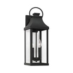 Capital Lighting 946421BK Black 7'' W X 21'' H Outdoor 2-light Medium Wall Lantern In Black With Clear Glass Image 1