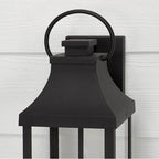 Capital Lighting 946421BK Black 7'' W X 21'' H Outdoor 2-light Medium Wall Lantern In Black With Clear Glass Image 3