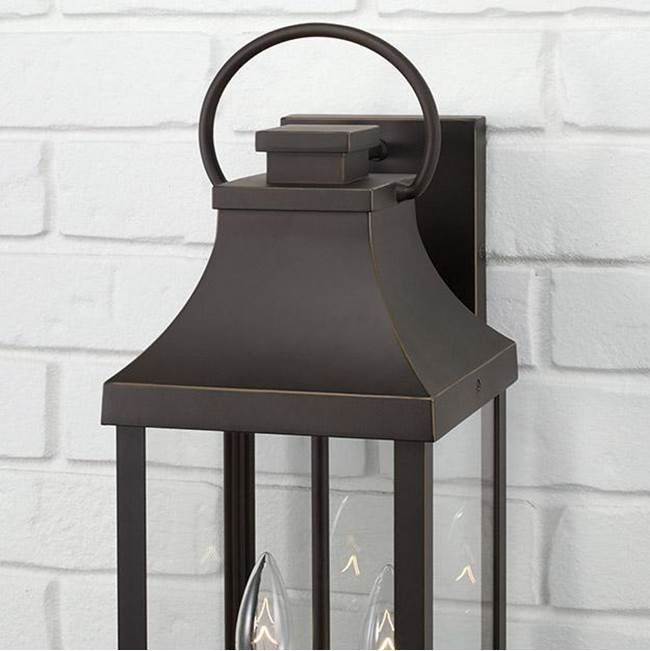 Capital Lighting 946421OZ Oiled Bronze 7'' W X 21'' H Outdoor 2-light Medium Wall Lantern In Oiled Bronze With Clear Glass Image 3